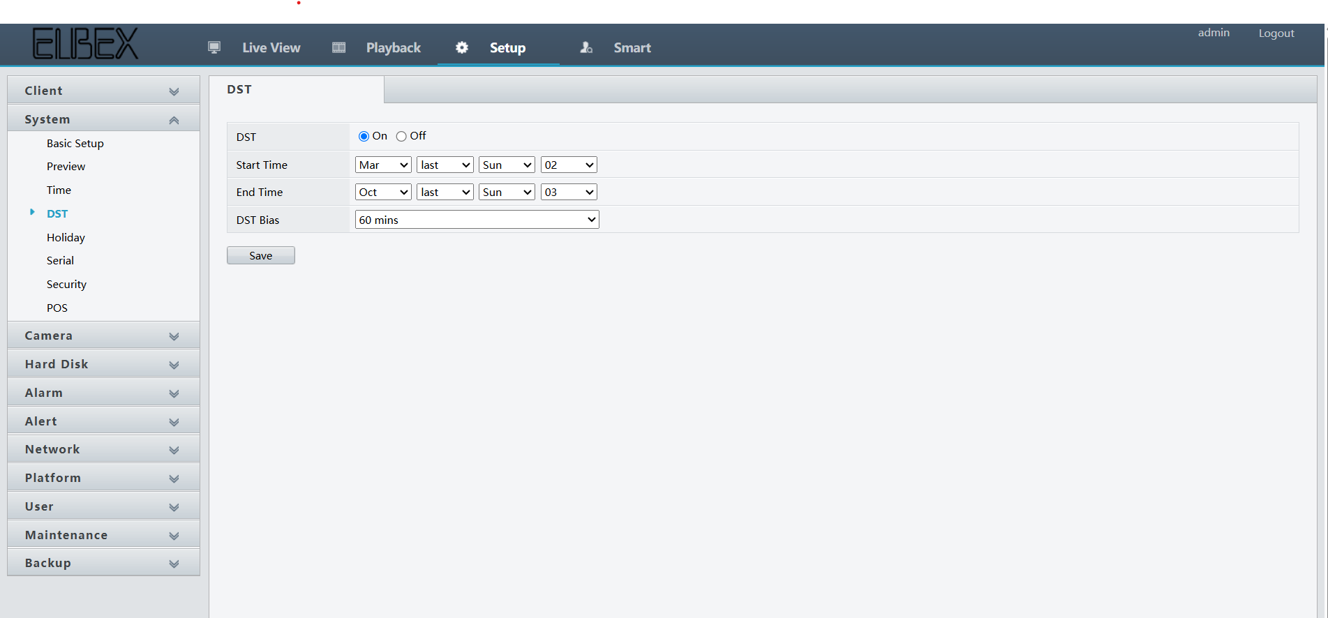 Uniview Time Settings 2